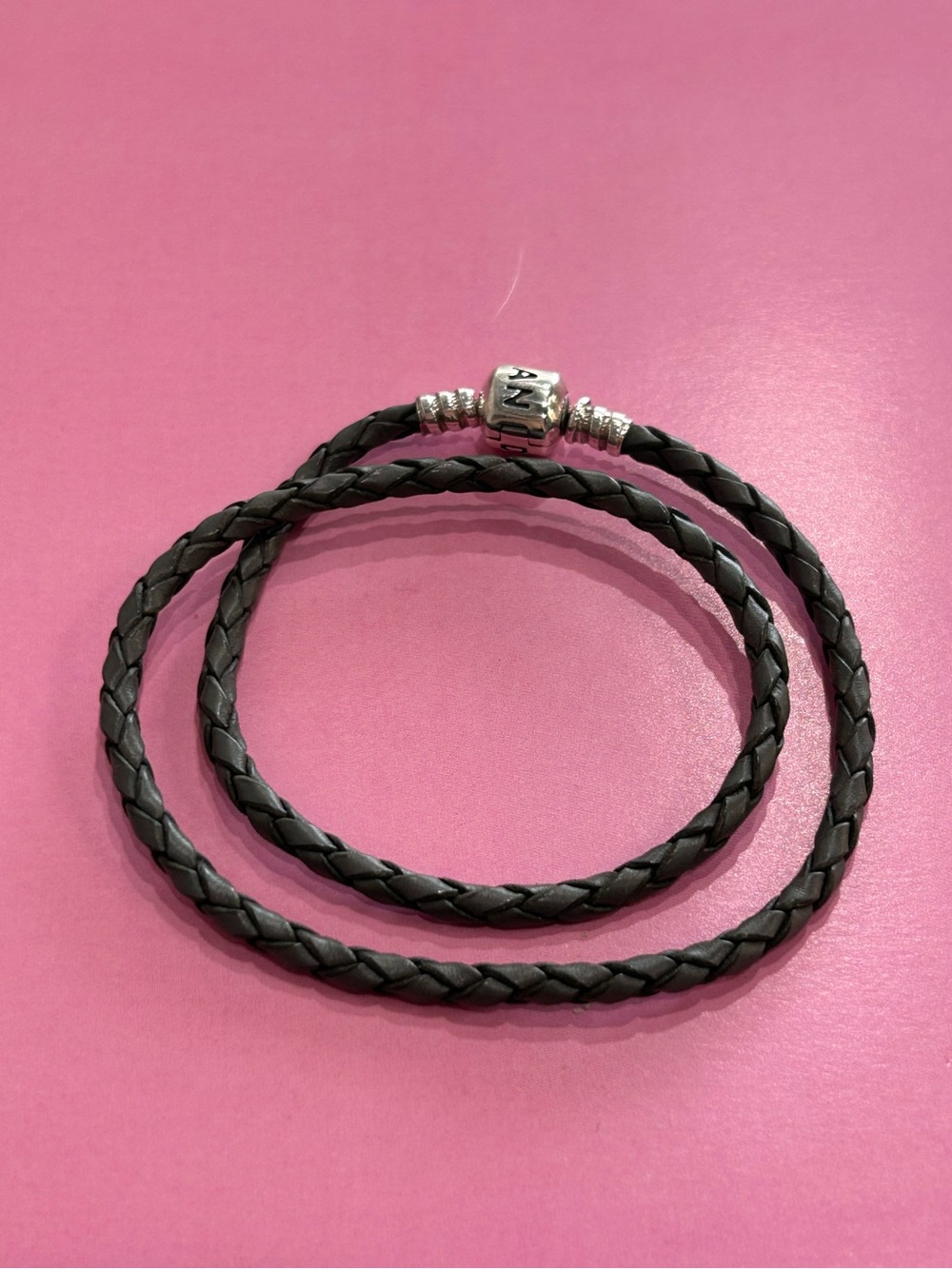 RETIRED Gray Double Leather Bracelet
